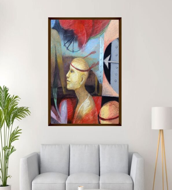 Framed Canvas Abstract Painting (20X30 Inches)