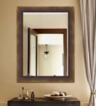 Brown Synthetic Wood Knack Wall Mirror