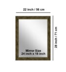 Multicolour Synthetic Wood Artistic Wall Mirror