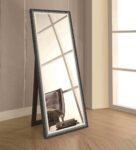 Cream Glass Advanced Floor Mirror