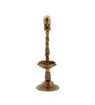 Gold Brass Parrot Lamp With Hanging Diya