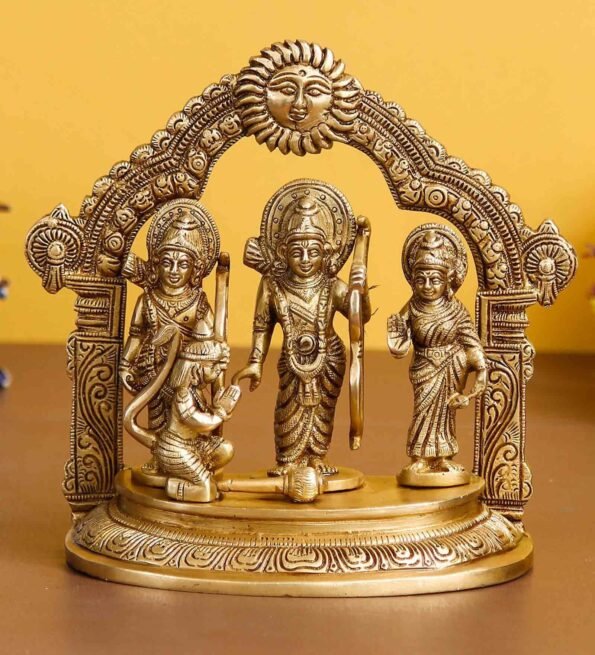 Gold Brass Ram Darbar Idol