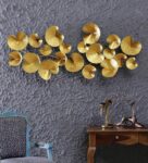 Wrought Iron Leaf Wall Art In Gold