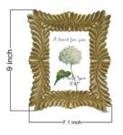 Gold Metal Feather Design Luxuary Table Photo Frame