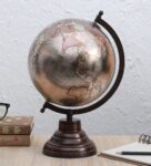 Gold Plastic Geographical Map Table Globe