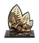 Gold Polyresin Devotional Ghyan Ganesha Showpiece