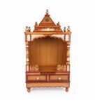 Sacred Pooja Mandir Without Door Big Size In Teak Gold