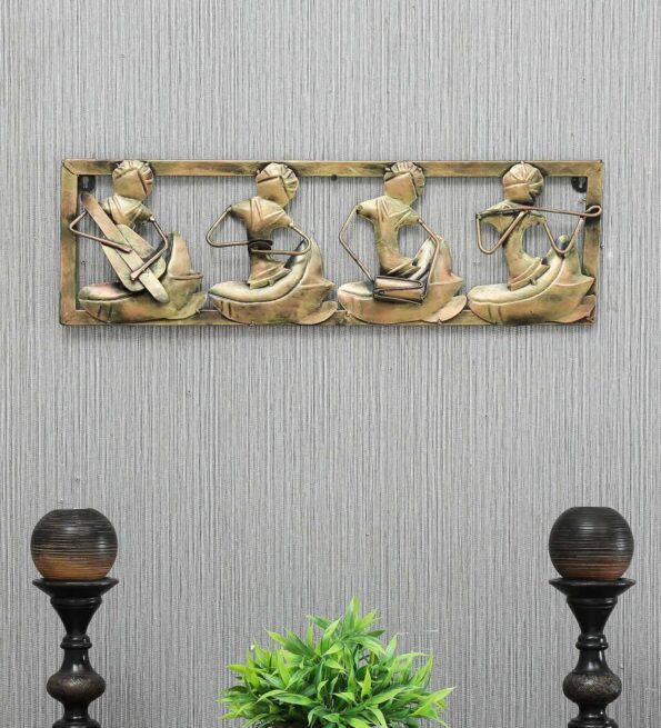 Imagination Wrought Iron Musician Wall Art In Gold