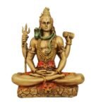 Golden Orange Polyresin 8 Inches Shiva Idol