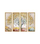 Angel Daisy Multicolour Canvas Framed Landscape Art Panel Set of 4