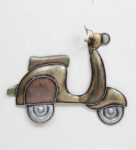 Wrought Iron Scooter Wall Art In Gold