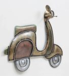 Wrought Iron Scooter Wall Art In Gold