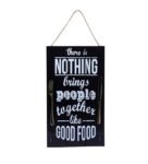 Good Food Black Colour Wood Wall Hanging Frame Key Holder