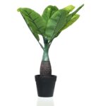 Green Fabric Artificial Bottle Banana Plant with pot