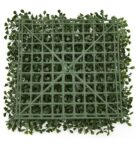 Green Fabric Artificial PVC Eucalyptus Boxwood Wall Mat