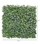 Green Fabric Artificial PVC Eucalyptus Boxwood Wall Mat