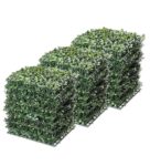 Green Fabric Artificial PVC Eucalyptus Boxwood Wall Mat