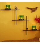 Black Metal Uniquely Wall Candle Holder