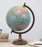 Green Plastic Ware Geographical Map Table Globe