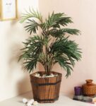 Polyester Green Areca Palm Without Pot Artificial Plants