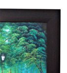 Green “Spring Landscape” Framed Original Handmade On Canvas Painting