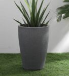 Grey Polymer Round Shaped Large Planter