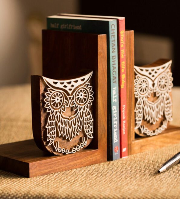 Sheesham Wood Owl Bookend