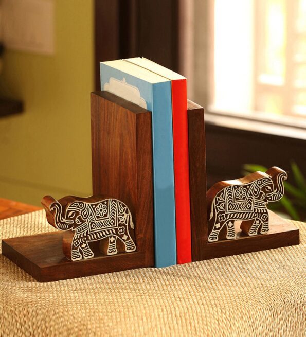 Sheesham Wood Trunk-Ups Bookend