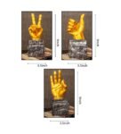 Hand Sign (Set of 3) Polyresin Figurine