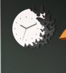 Handcrafted Black Colour MDF Wall Clock