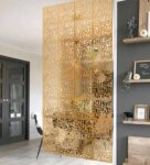 Acrylic Hanging Room Divider in Brown Colour