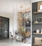 Acrylic Hanging Room Divider in Brown Colour
