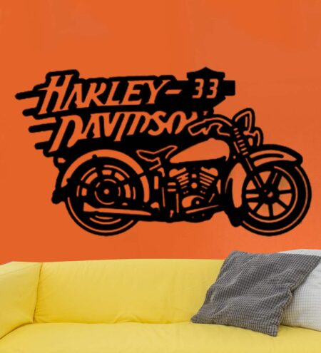 Iron Black Harley Davidson Wall Art