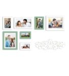 Multicolor Polyresin Everleigh Individual Picture With Wallshelf Set Of 7 Collage Photo Frames
