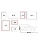 Individual Picture Frame with Wallshelf Set of 7 Photoframe