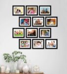 Black Synthetic Wood Mia Indivisual (Set Of 12)) Wall Hanging Collage Photo Frames