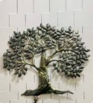 Iron Brown Brown Tree Metal Wall Decor With Led