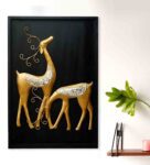 Iron Reindeer Wall Art In Black