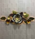 Iron Green Sun Flower Metal Wall Decor With Led