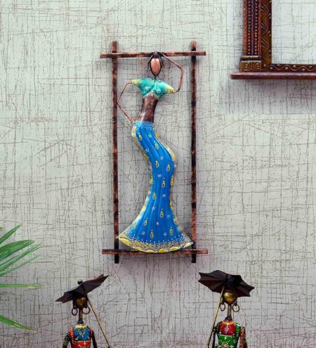 Iron Dancing Doll Wall Art In Blue