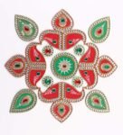 Multicolour Acrylic Traditional Floor Rangoli