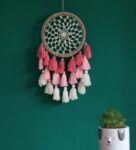 Jute Pink Ombre Tassels Dream Catcher