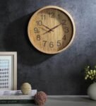Brown Plastic Light Modern Wall Clock