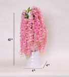 Light Pink Fabric Artificial Hanging Orchid Flower Vine