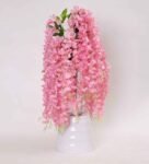 Light Pink Fabric Artificial Hanging Orchid Flower Vine
