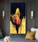 Lord Ganesh Canvas On Wooden Framed Stretched Art Print 40×30 Inches