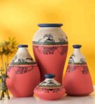 Madhubani Tattoo Art (Set Of 4) Table Vase