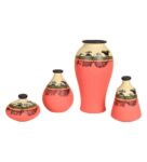 Madhubani Tattoo Art (Set Of 4) Table Vase