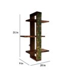 Mango Wood Four Tiered Wall Shelf In Natural Finish