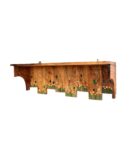 Mango Wood One Tiered Wall Shelf In Natural Finish